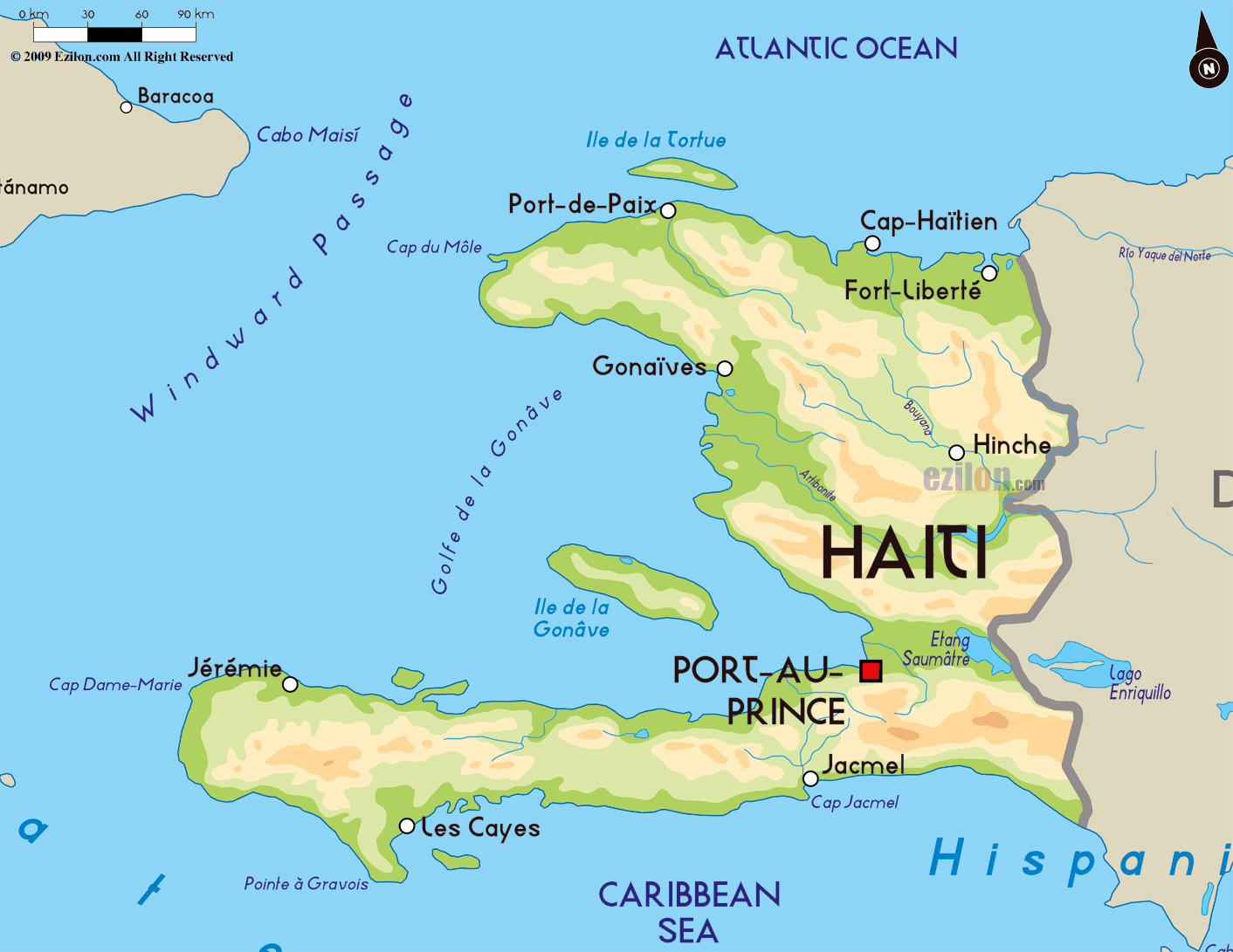 haiti physical map Download Free - Haiti Physical Map 10
