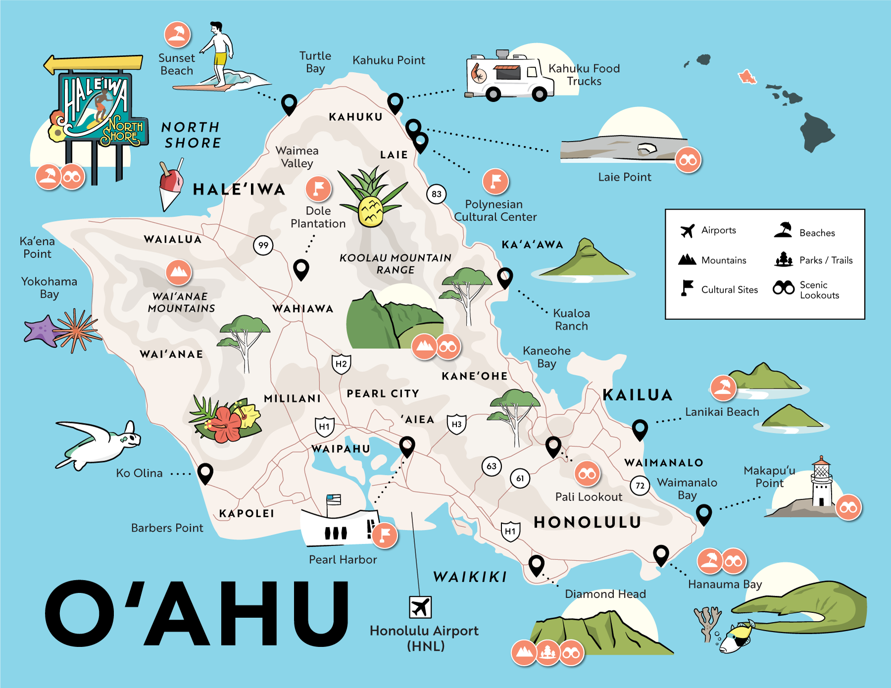hawaiian beaches hawaii map Download - Hawaiian Beaches Hawaii Map 17