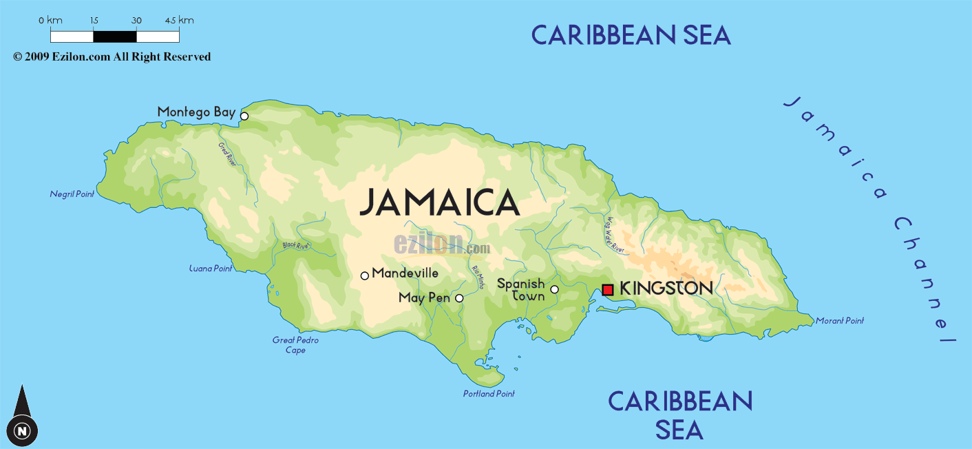 jamaica caribbean sea map Download - Jamaica Caribbean Sea Map 17