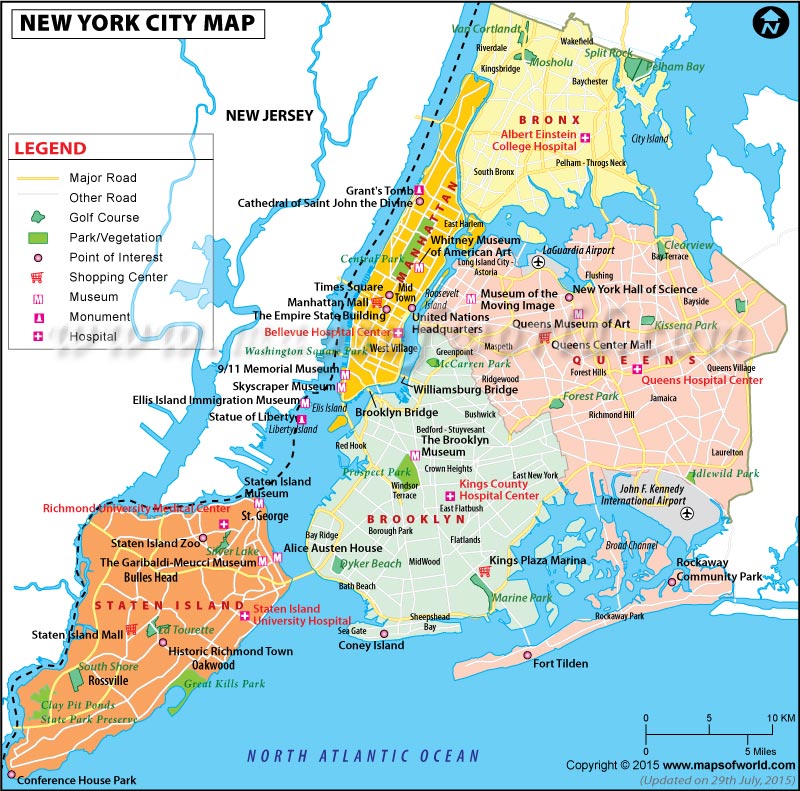 new york city map Download Free - New York City Map 3
