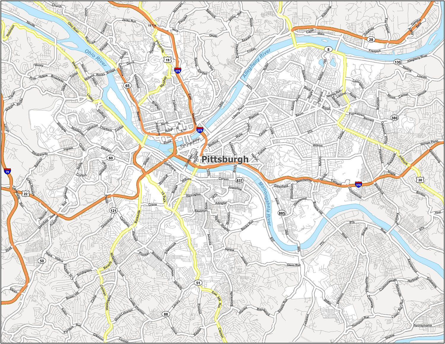 pittsburgh pennsylvania map Download - Pittsburgh Pennsylvania Map 9